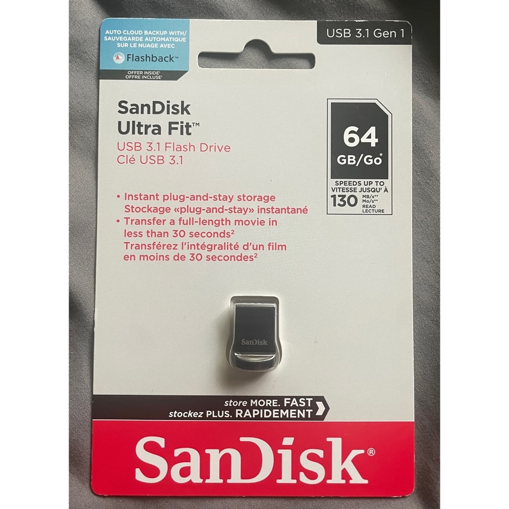 SanDisk Ultra Fit USB 3.1 Flash Drive 64 GB ❤️